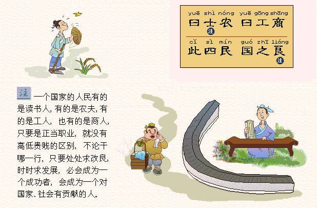 曰士农，曰工商。此四民，国之良。